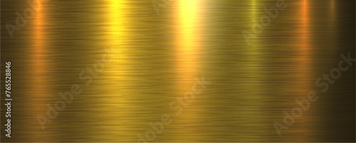 Gold brushed metal texture background, shiny lustrous golden metallic 3d background.