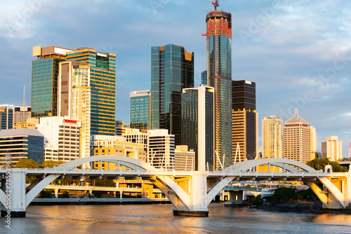 William Jolly Bridge and Brisbane city photo