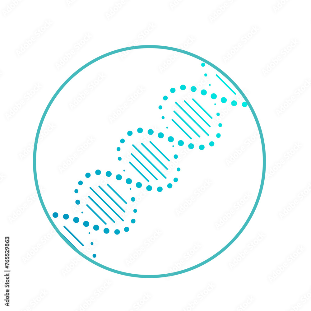 Fototapeta premium DNA, the double helix of the DNA molecule. Logo for medicine, biology, chemistry. DNA illustration for presentation, badge, business card or sticker