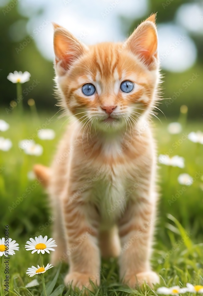 A Whimsical Kitten or cat floral realistic photo ai generated A Whimsical Kitten or cat floral realistic photo ai generated