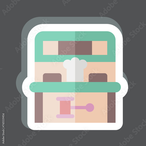 Sticker Mole Game. related to Amusement Park symbol. glyph style. simple design editable. simple illustration