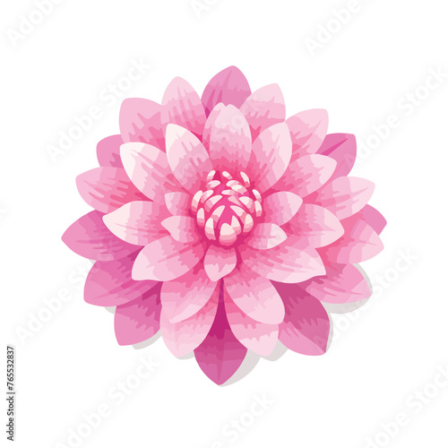 Beautiful flower symbol flat vector illustration 