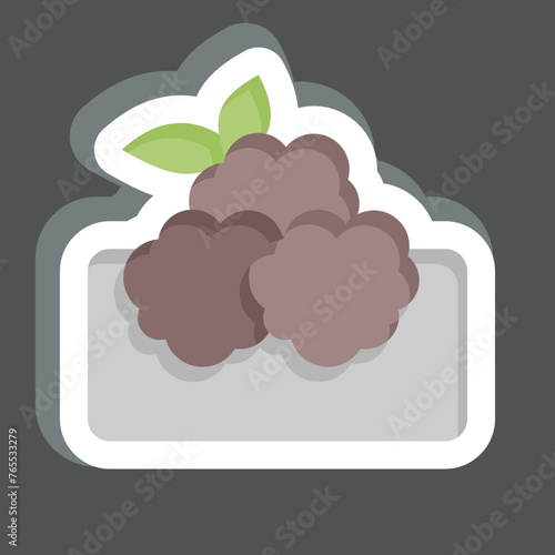 Sticker Falafel. related to Saudi Arabia symbol. simple design editable. simple illustration