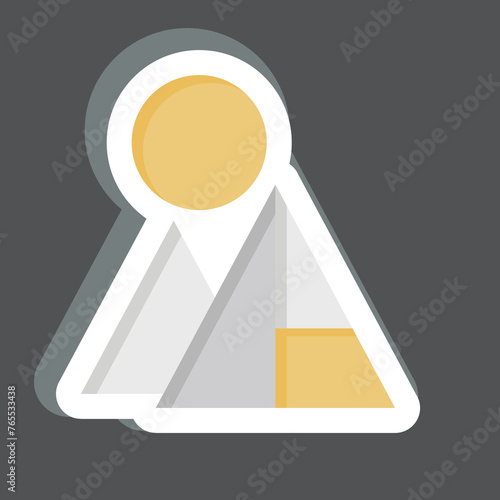 Sticker Pyramids. related to Saudi Arabia symbol. simple design editable. simple illustration