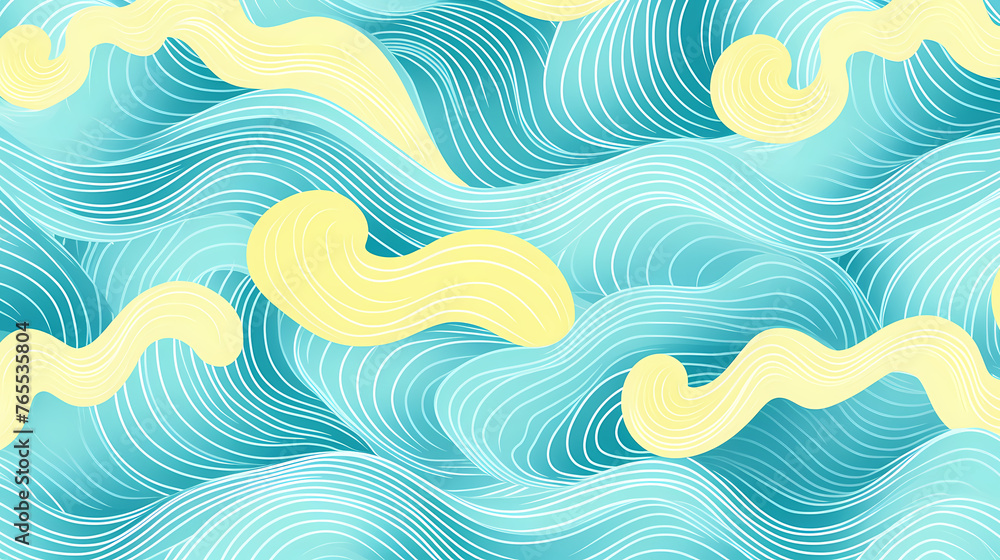 Wavy and swirl brush strokes seamless pattern Wavy and swirl brush strokes seamless pattern