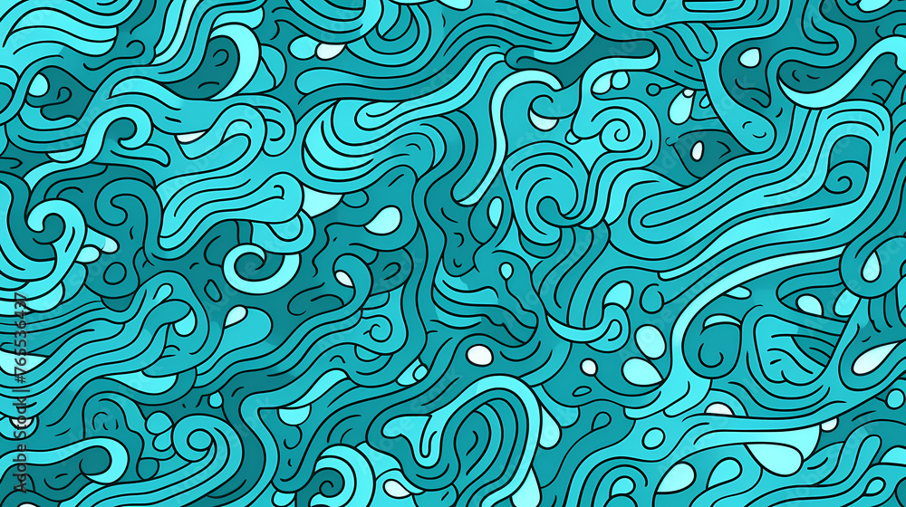 Wavy and swirl brush strokes seamless pattern Wavy and swirl brush strokes seamless pattern
