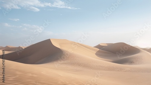 Desert only sand. Extreme heat everywhere. Generative AI