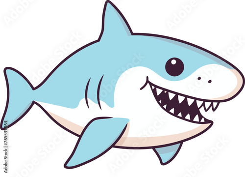 Silent Hunter Captivating Shark Vector Illustration