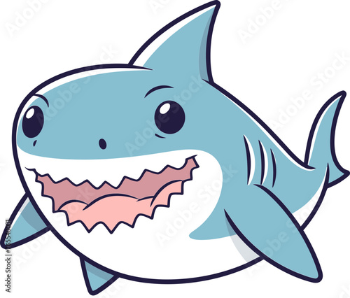 Oceanic Powerhouse Gripping Shark Vector Artistry