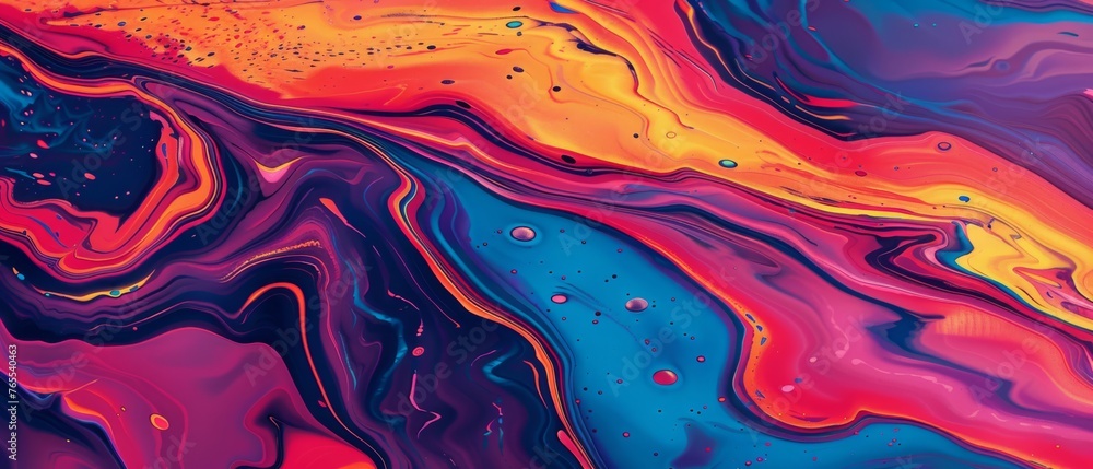 A close-up image of a colorful liquid design on a cell phone's back, with the phone facing forward A close-up image of a colorful liquid design on a cell phone's back, with the phone facing forward