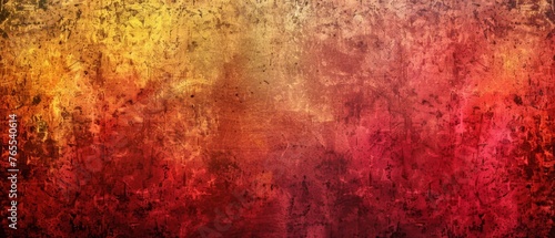  Red, yellow, and red-hued pattern on bottom half of grungy image