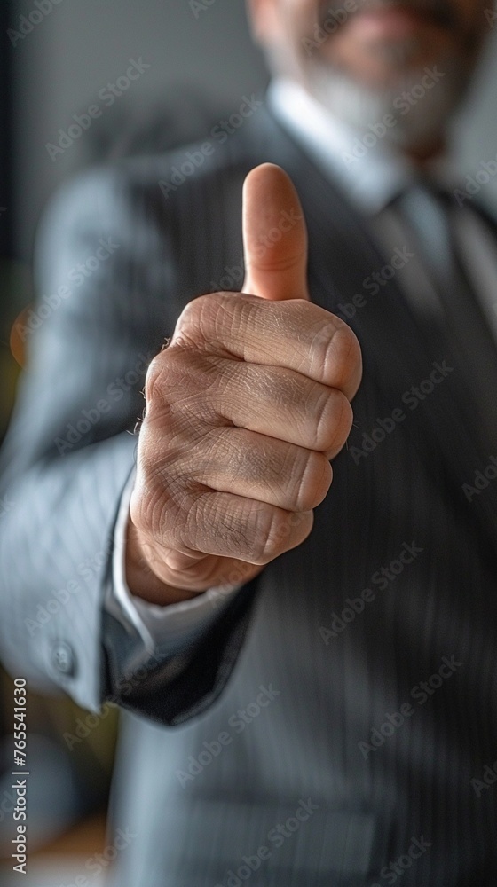 Executive approving satisfaction survey, direct light, tight shot, corporate setting Executive approving satisfaction survey, direct light, tight shot, corporate setting