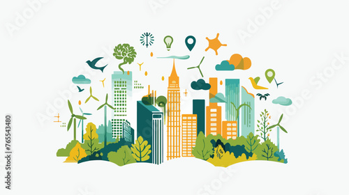Sustainable Business Practices flat vector 