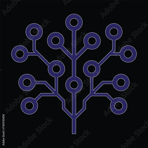 Circuit, tree, tech, logo, design,