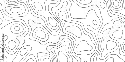 Topographic map and landscape terrain texture grid. Abstract lines background. Contour maps. Vector illustration. black and white topographic contours lines of mountains.