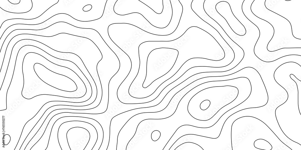 Topographic map and landscape terrain texture grid.  Abstract lines background. Contour maps. Vector illustration. black and white topographic contours lines of mountains.