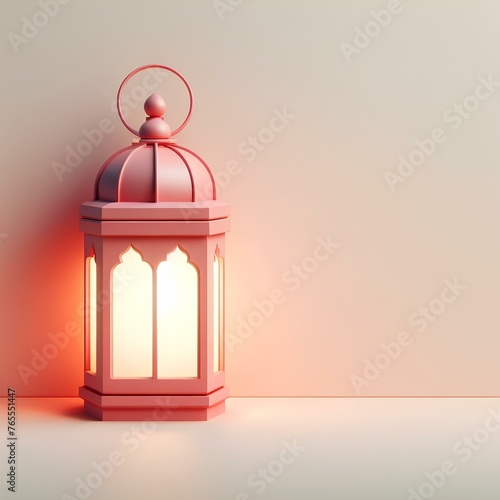 3d vibrant Ramadan lantern, glowing lantern, 3d render, islamic background for Islamic Holiday celebration © Arham