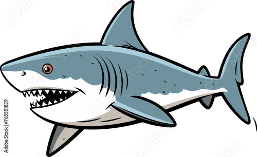 Predator s Realm Captivating Shark Vector Design