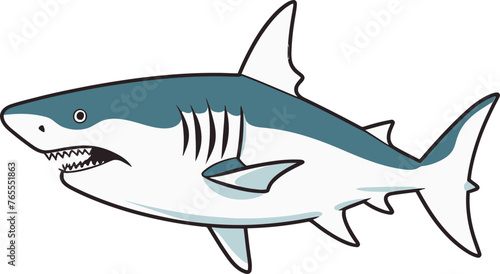 Hunter s Stare Powerful Shark Vector Design