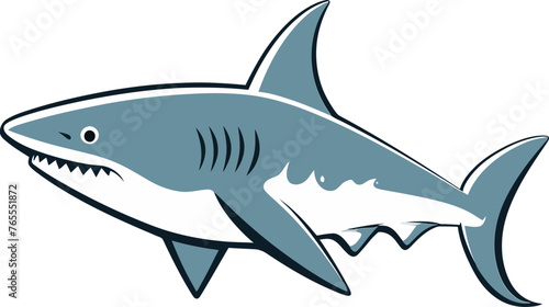 Elegance in Motion Captivating Shark Vector Design