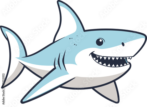 Silent Majesty Intriguing Shark Vector Illustration