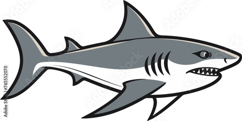 Predatory Grace Powerful Shark Vector Design