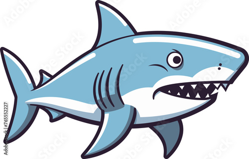 Predatory Grace Majestic Shark Vector Design