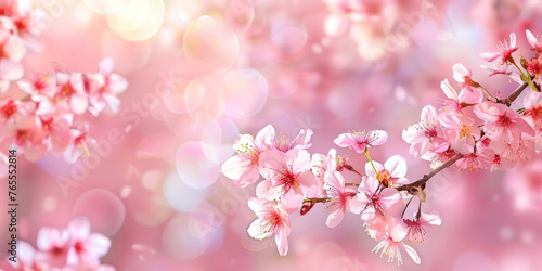 Cherry Blossom in spring with Soft focus, Sakura season.