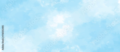 Blue sky with cloud .Beautiful blue sky with white clouds .bright cloud cover in the sun calm clear winter air background .gradient light white background.	
