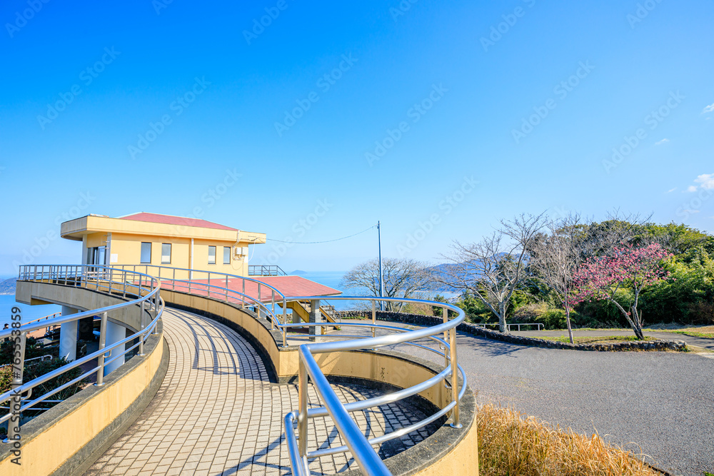 春の鏡山展望台　佐賀県唐津市　agamiyama Observatory in Spring Saga Pref. Karatsu City.