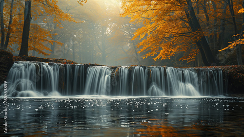  serene waterfall in the forest