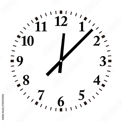 時計の文字盤。学校や公園にあるシンプルなデザイン。