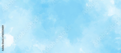 Blue sky with cloud .Beautiful blue sky with white clouds .bright cloud cover in the sun calm clear winter air background .gradient light white background.	