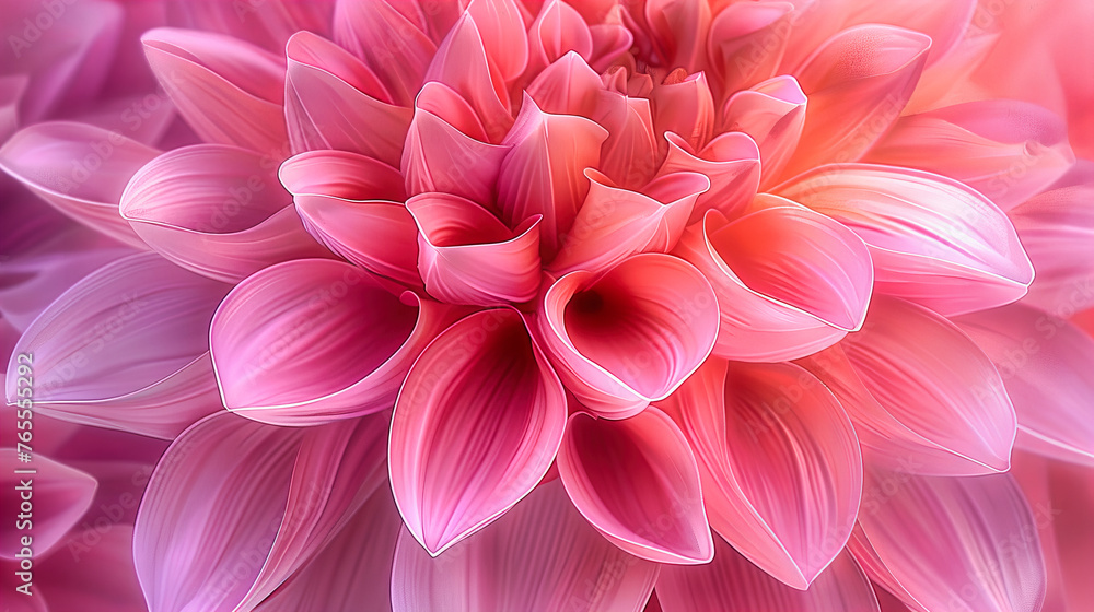 Close-up of a dahlia flower in bloom, showcasing the vibrant beauty of nature with its intricate petal patterns Close-up of a dahlia flower in bloom, showcasing the vibrant beauty of nature with its intricate petal patterns
