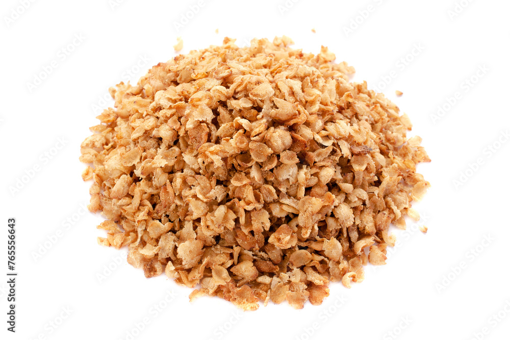 Buckwheat flakes isolated on white background. A bunch of healthy buckwheat flakes. Buckwheat flakes isolated on white background, healthy food. Buckwheat flakes isolated on white background. A bunch of healthy buckwheat flakes. Buckwheat flakes isolated on white background, healthy food.