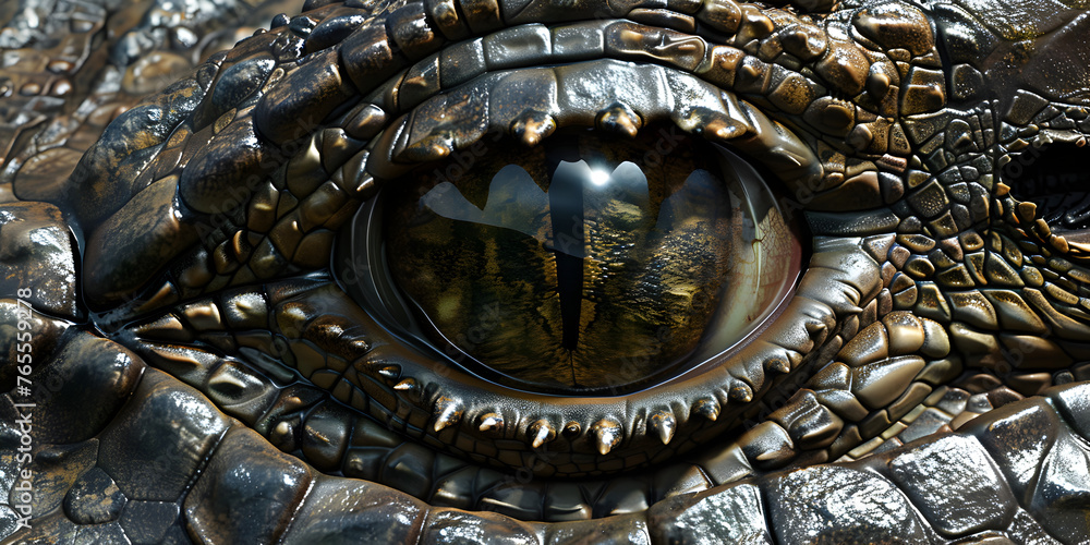 close up Crocodile Eye Macro
