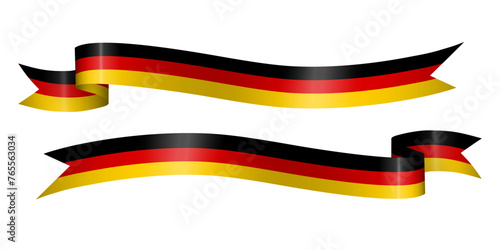 set of flag ribbon with colors of Germany for independence day celebration decoration