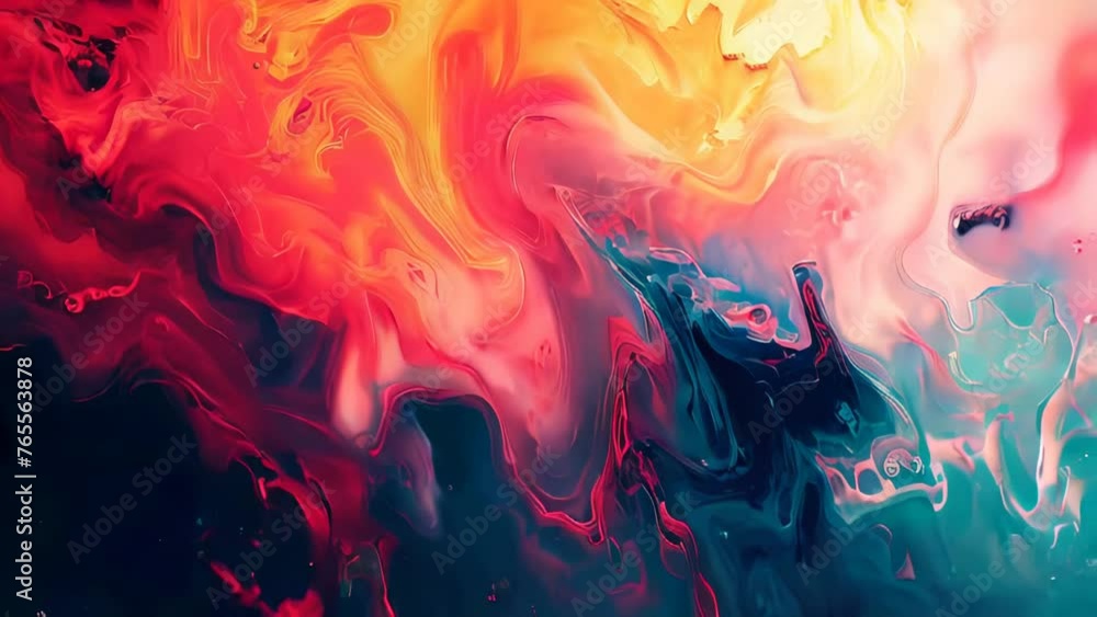 Abstract background of acrylic paint in red, blue and yellow colors. Abstract background of acrylic paint in red, blue and yellow colors.