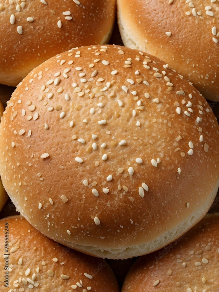 top view of hamburger bun, isolated, white background top view of hamburger bun, isolated, white background