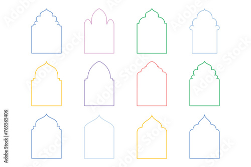 Islamic Arch Design Thin Line- SET 12