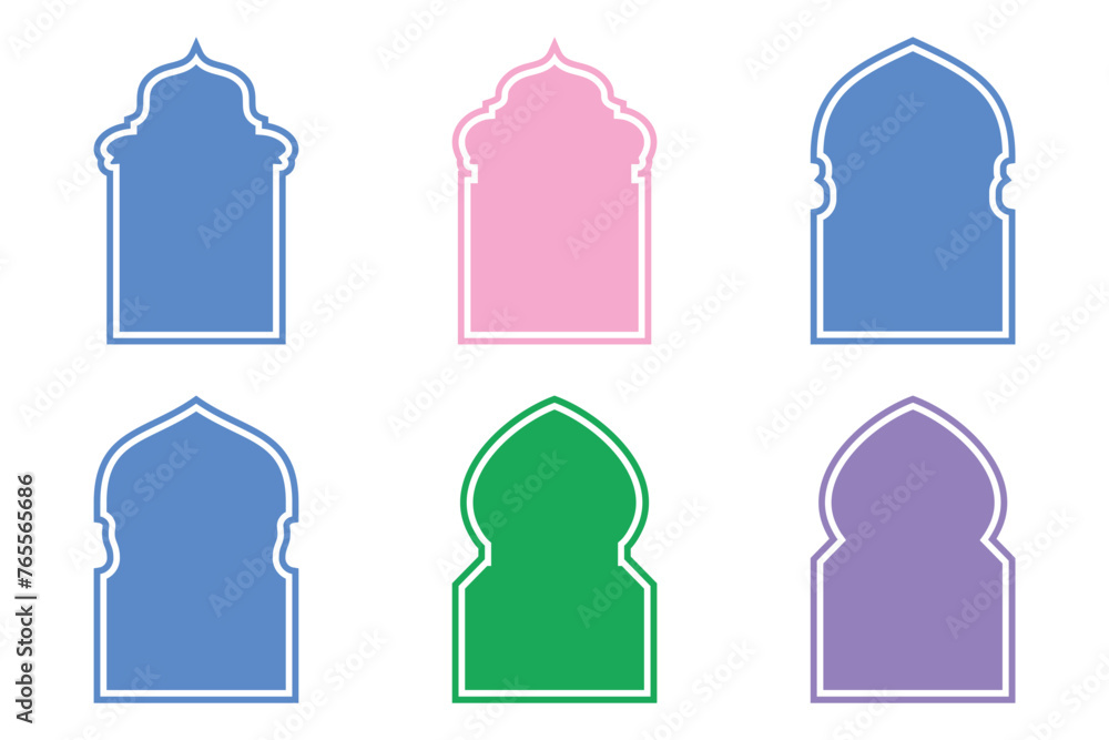 Islamic Emblem Design Glyph Line- SET 6 Islamic Emblem Design Glyph Line- SET 6
