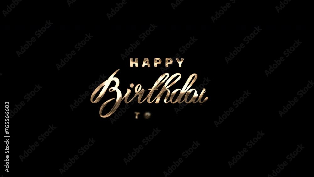Happy Birthday To You Text Animation
