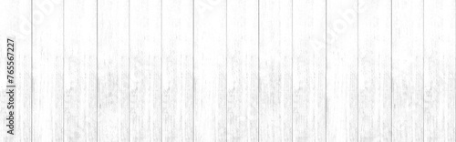Panorama of white wood plank texture and seamless background.