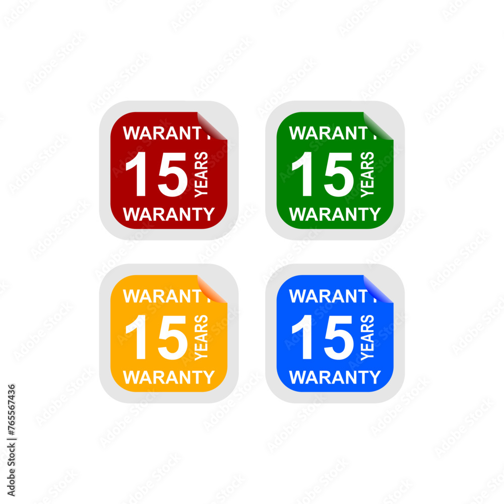 15 Year Warranty Colorful Label And Sticker. 15 Year Warranty Colorful Label And Sticker.