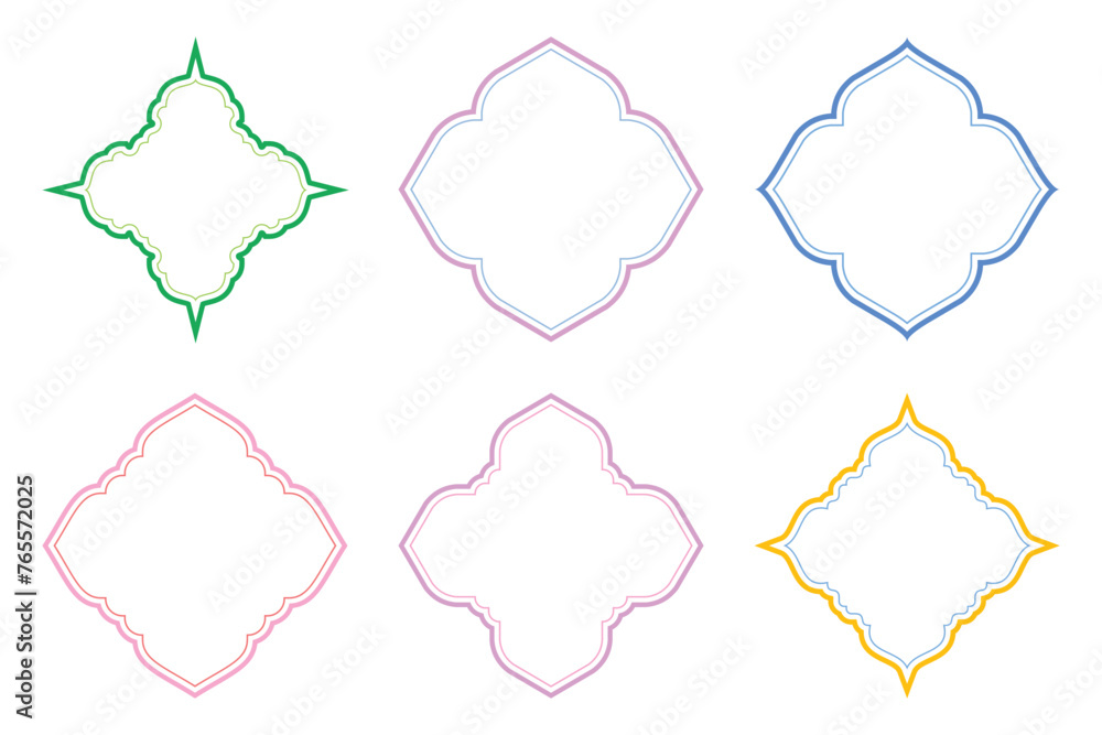 Islamic Emblem Design double lines - SET 6 