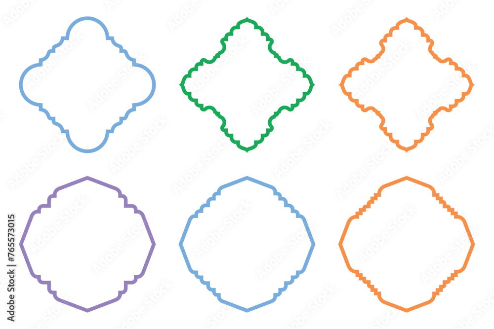 Islamic Emblem Design Bold Line- SET 6 Islamic Emblem Design Bold Line- SET 6