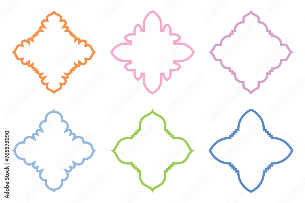 Islamic Emblem Design Bold Line- SET 6 Islamic Emblem Design Bold Line- SET 6