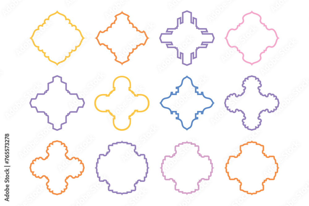 Islamic Emblem Design Bold Line- SET 12 Islamic Emblem Design Bold Line- SET 12