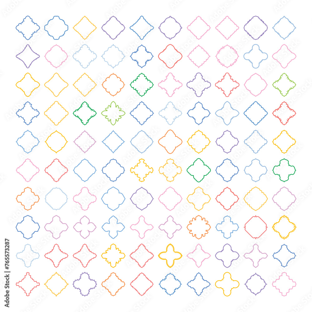 Islamic Emblem Design Bold Line- SET 100 Islamic Emblem Design Bold Line- SET 100