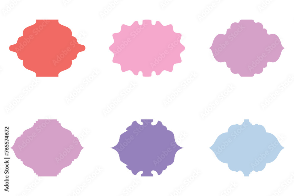Islamic Frame Design Glyph Horizontal- SET 6 Islamic Frame Design Glyph Horizontal- SET 6